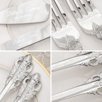 Paire de Fourchettes Vintage Personnalisées avec Gravure Laser Lot de 2 avec Boîte en Papier Kraft Cadeau Mariage Fiançailles pour Couple