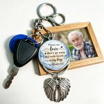 Personalized Heaven Wings Photo Car Hanging Ornament with Nickname Loss of Loved Ones Sympathy Memorial Gift for Family Mom Dad