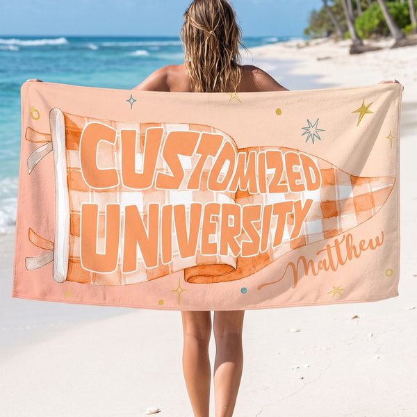 Personalisierte Flagge kariert schnell trocken überdimensioniert Mikrofaser Strandtuch Strand mit Namen Party Urlaub Graduierung Geschenk für Absolventen
