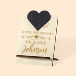 Personalized Wooden Wedding Countdown Stand Desk Decorations - CALLIE