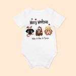 Happy Woofmas To The Best Dog Dad - Personalized Custom Unisex Ugly Christmas Sweatshirt, Wool Sweatshirt, All-Over-Print Sweatshirt - Gift For Dog Lovers, Pet Lovers, Christmas Gift