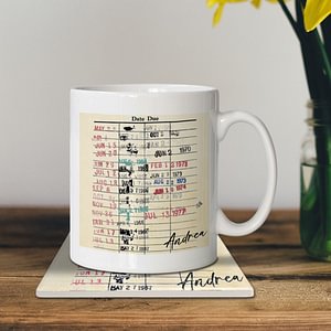 Personalized 'Library Lady' Coffee Mug – Custom Name Gift For Librarians & Book Lovers