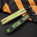 Sureio Reflective Firefighter Keychain Set - 6 Pcs Heavy Duty Swivel Snap Hook With Reflective Patch Holder Ring
