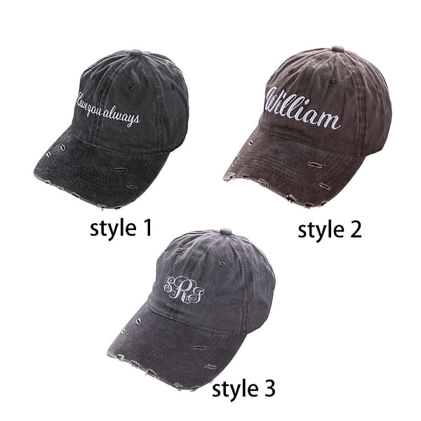 Personalized Embroidered Name Baseball Cap Travel Hat