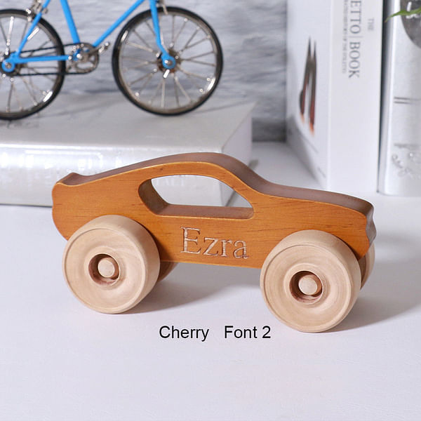 Personalized Name Wooden Toy Car For Kids First Birthday Gift Baby