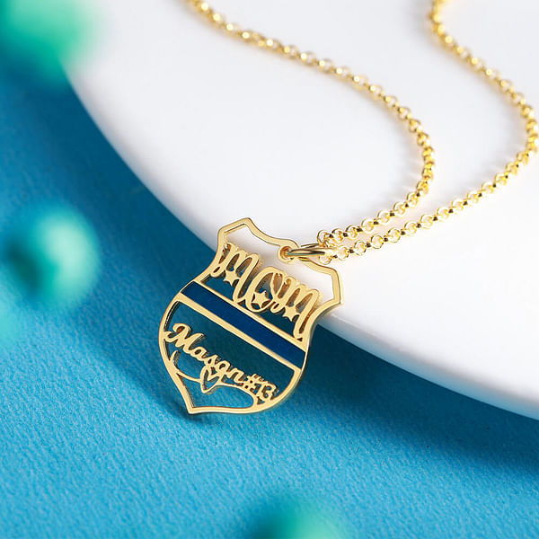 Customized Police Mom Badge Name 