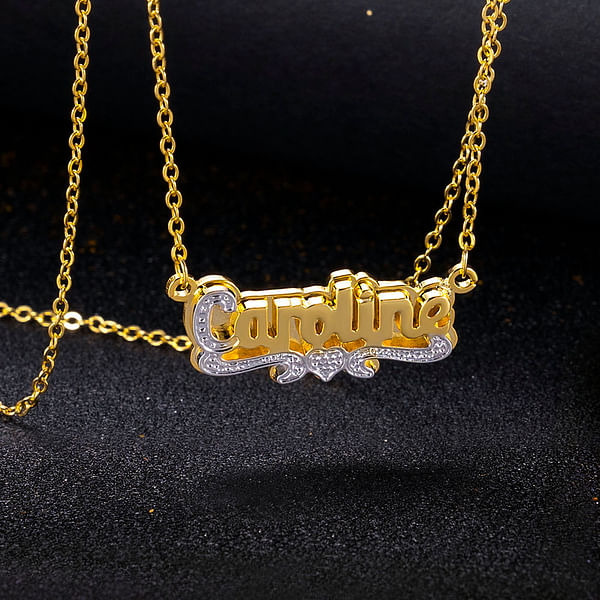Personalized Double Nameplate Necklace CALLIE