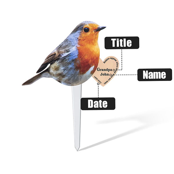 Personalized Robin Ornament Sympathy Gift Memorial Gift - CALLIE