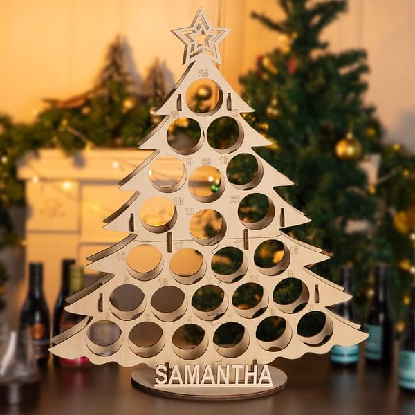 Personalized Name Miniature Wine Advent Calendars for Christmas - CALLIE