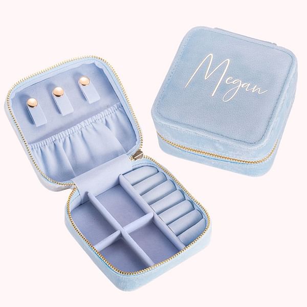 Personalized Portable Jewelry Case with Name Travel Jewelry Box CALLIE