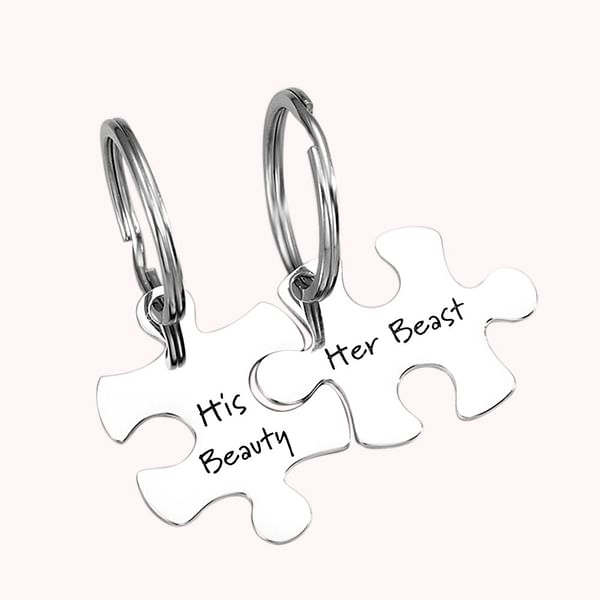Personalized Puzzle Piece Necklace Set for Couples CALLIE