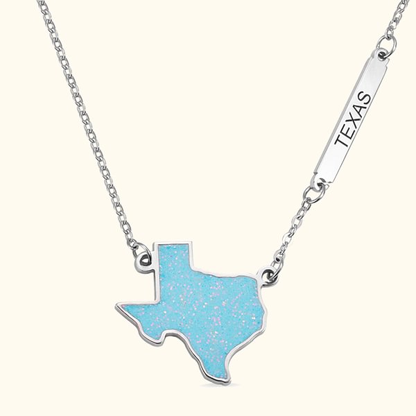 Personalized Engraved Texas Necklace CALLIE