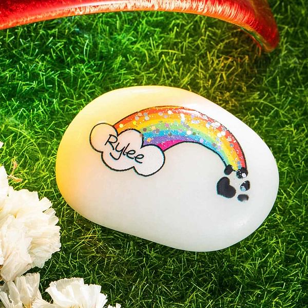 Personalized Pet Memorial Rainbow Bridge Stone - CALLIE