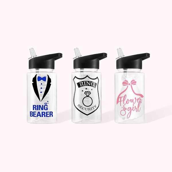 Personalized Wedding Water Bottle for Ring Bearer and Flower Girl Gift