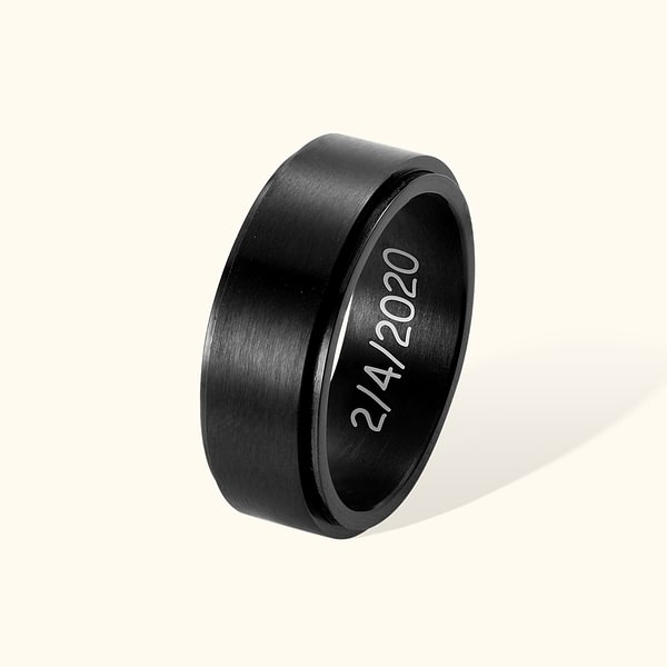 Black spinner ring discount
