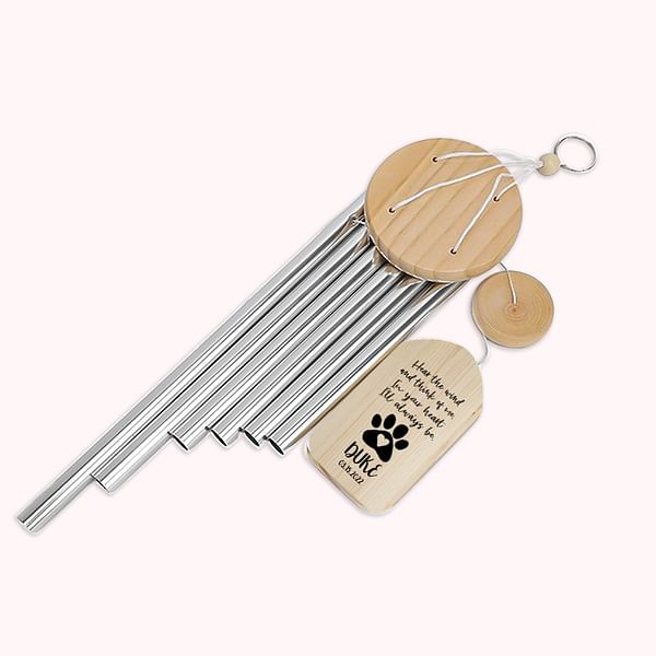 personalized pet memorial wind chimes