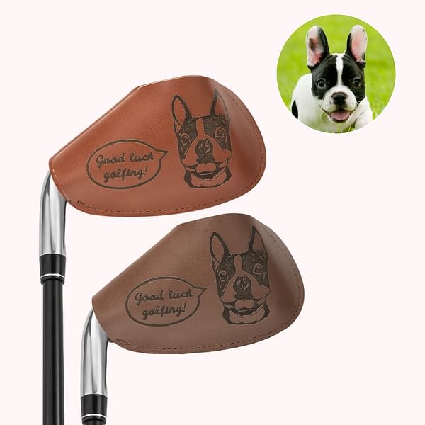 Personalized Leather Pet Cheering Golf Head Covers CALLIE