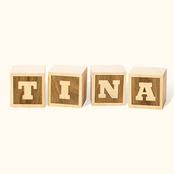 Personalized Wooden Baby Name Blocks Baby Shower Gift Natural Wood Toy