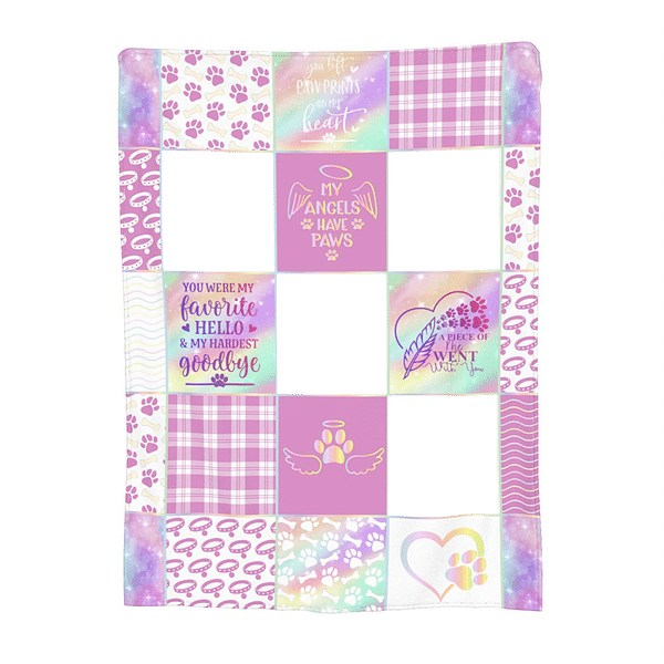 Personalized Pet Dog Cat Blanket with Photos and Name Gift for Pet