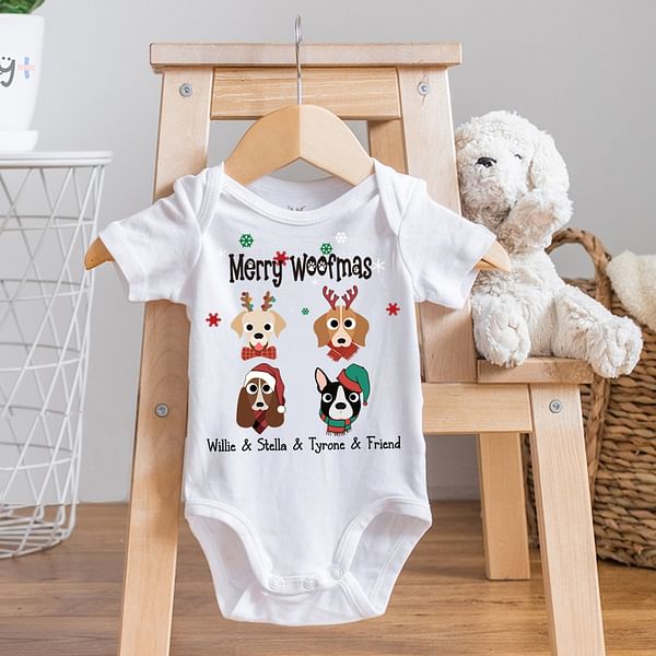 Merry Woofmas - Dog Personalized Custom Ugly Sweatshirt - Unisex Wool Jumper - Christmas Gift For Pet Owners, Pet Lovers