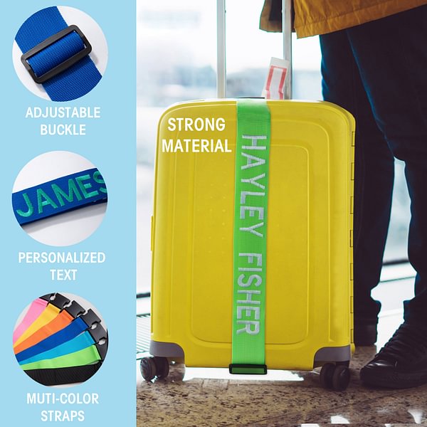 Personalized Name Luggage Suitcase Straps Luggage Accessories for Travel CALLIE