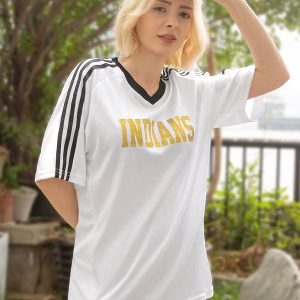 Personalised Women's Glitter Football Jersey Shirt with Name and Number on Back Soccer Shirt