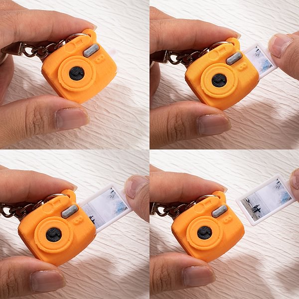 Personalized Mini Camera Keychain with Photo, Gift For Camera lover