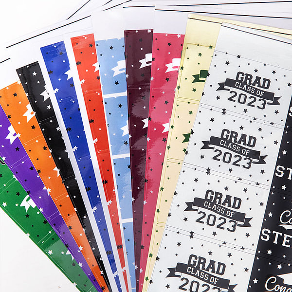 Personalized Waterproof Graduation Water Bottle Labels with Name