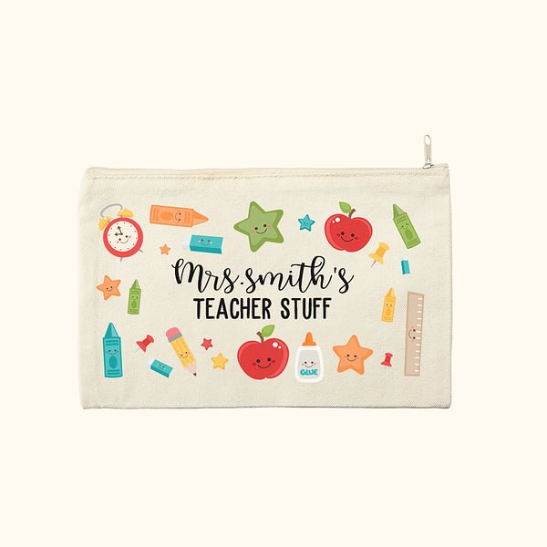 Personalised Makeup Bag Cotton Zip Pouch Pencil Pouch Emergency Kit