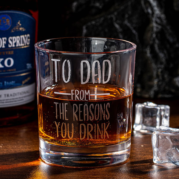 Custom Liquor Decanter - Personalized Father's Day Birthday Gifts For Dad, Grandpa - From The Reasons You Drink