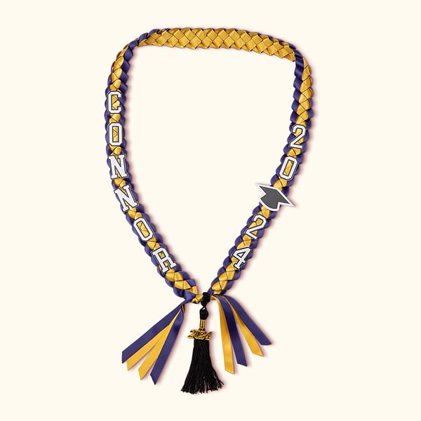Personalized Handmade Braid Graduation Lei Honor Ribbon with Name Class ...