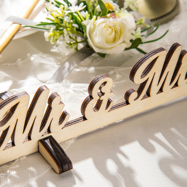 Personalized Mr and Mrs Wood Tabletop Wedding Sign Keepsake Wedding ...