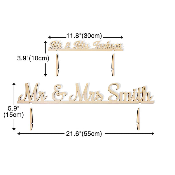 Personalized Mr and Mrs Wood Tabletop Wedding Sign Keepsake Wedding ...