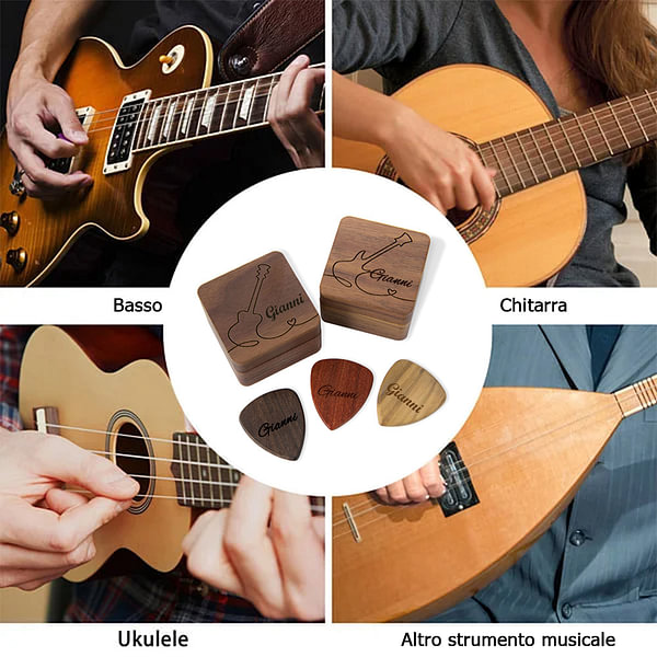 BTFO Porta Plettri Per Chitarra Luminoso, Espositore Plettri Per Chitarra Con 3 Colori Di Illuminazione Porta Plettri Per Basso Regali Per Chitarra Per Gli Appassionati Di Musica - 10