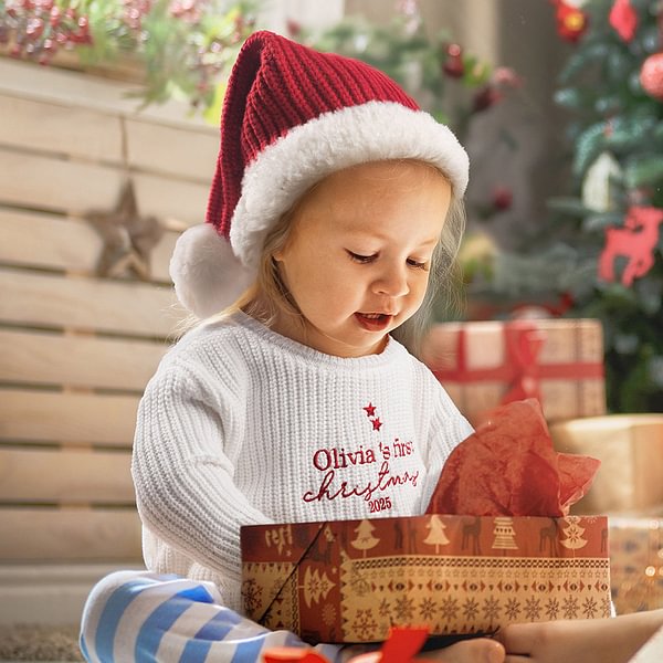 Girocollo Manica Lunga Felpa Natalizia Per Bambini Maglione