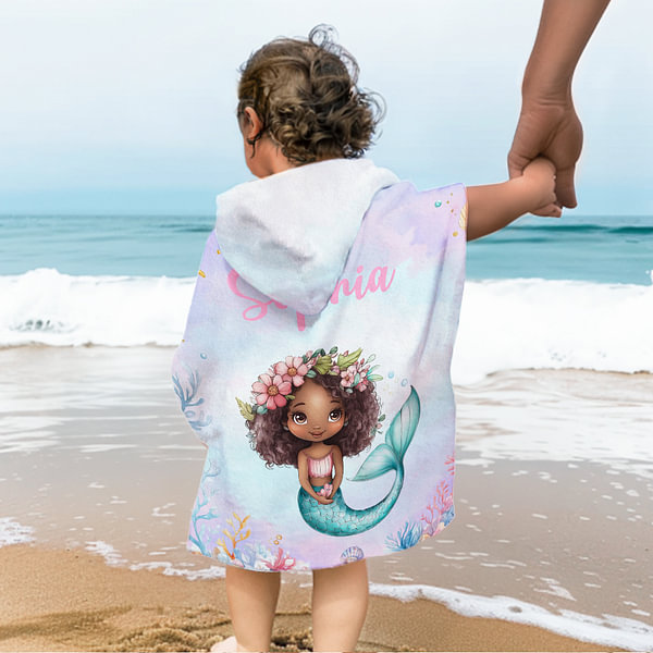 Peignoir Licorne Peignoir Poncho Surwin Poncho Peignoir De Surf Serviette De Surf Mer Microfibre Sport, Adulte Enfant Unisexe Sports Pour Les Sports Nautiques Et Le Surf Sur La Plage Piscine (Plage De